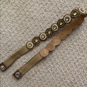 Anthropologie gold small waist belt